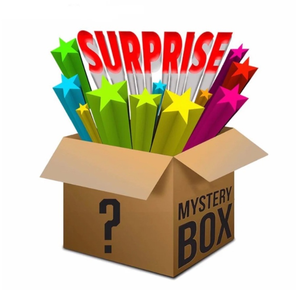 Mystery box will contain 5-10 pieces- include anything appropriate for size med